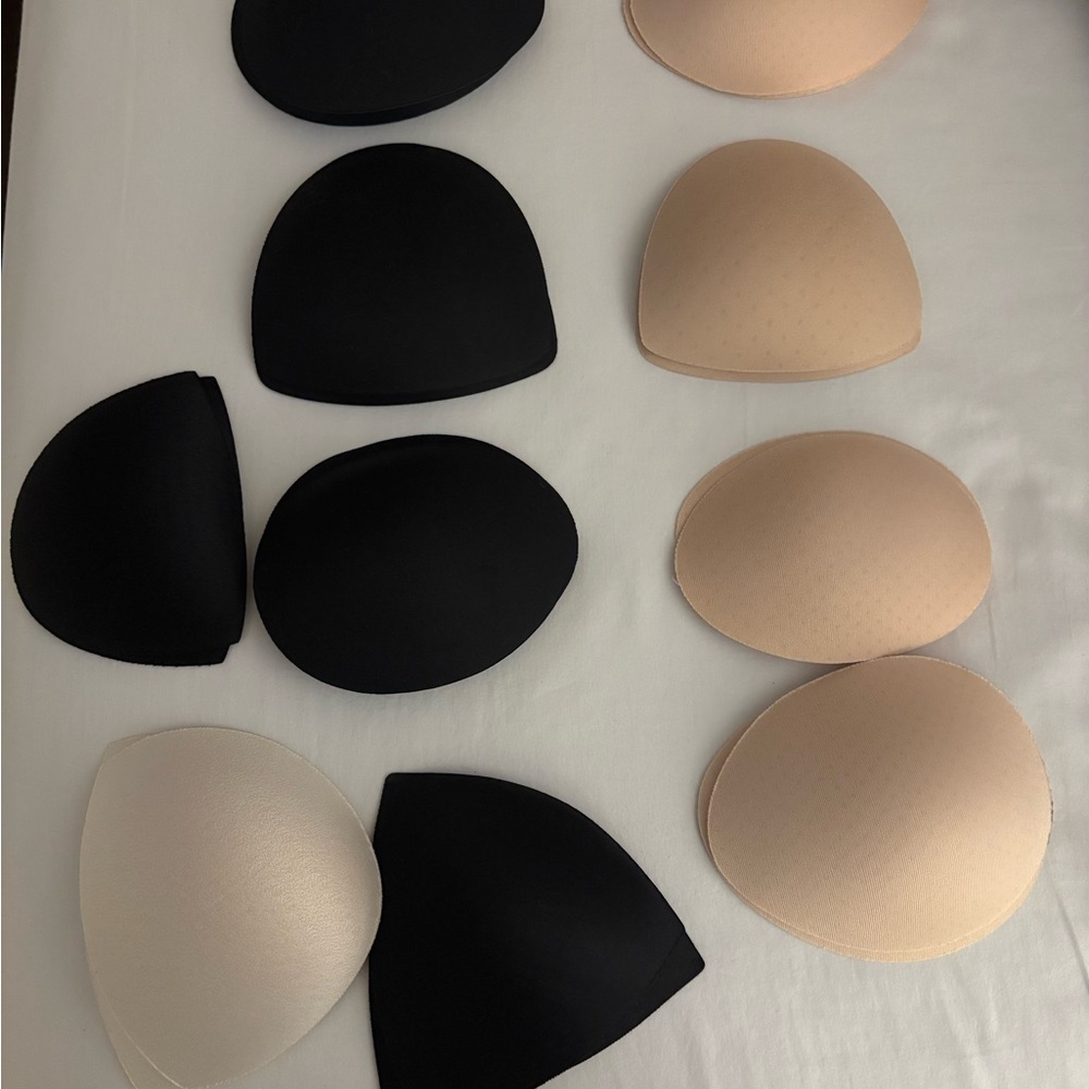 Black and Beige Bra Inserts